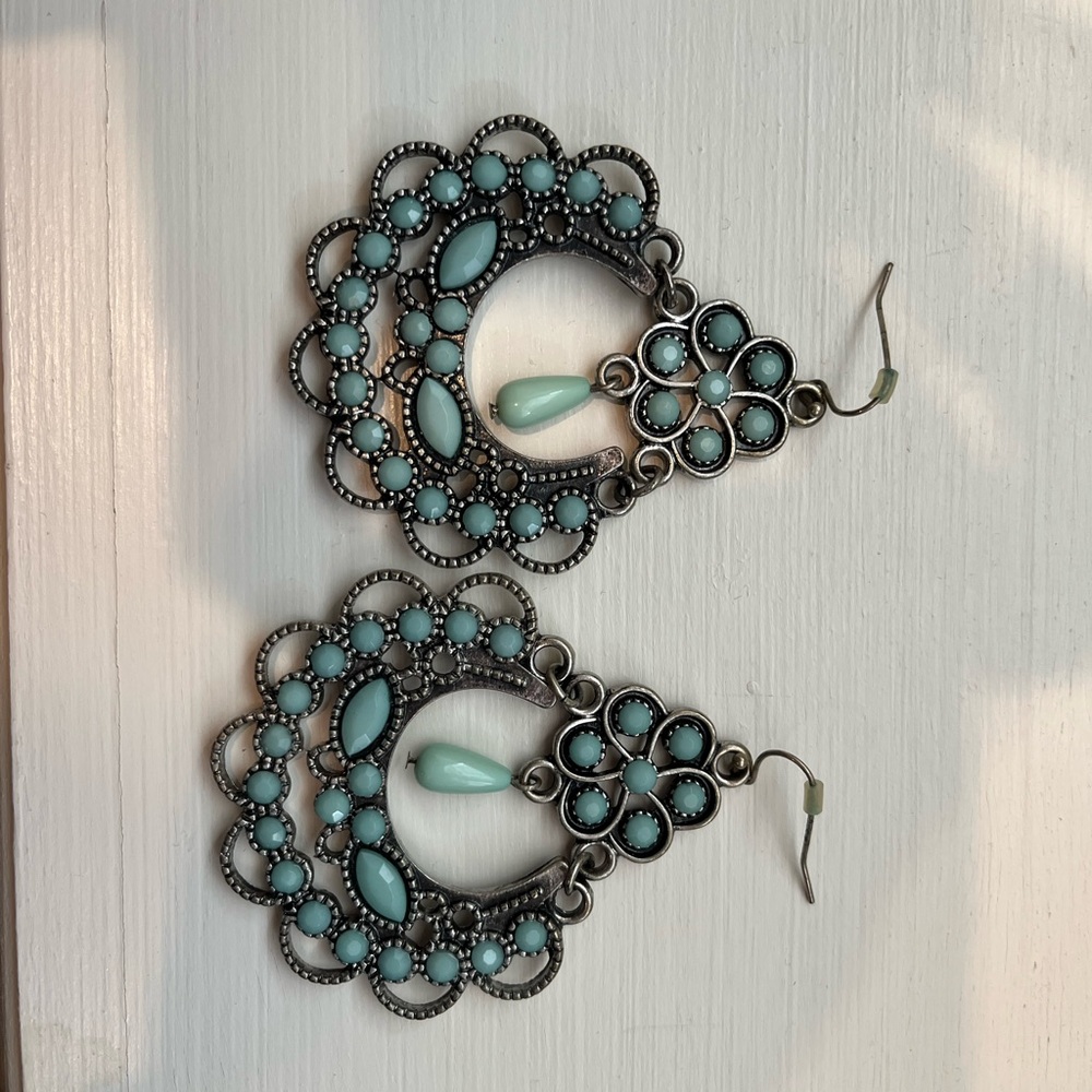 Silver and Turquoise Earrings